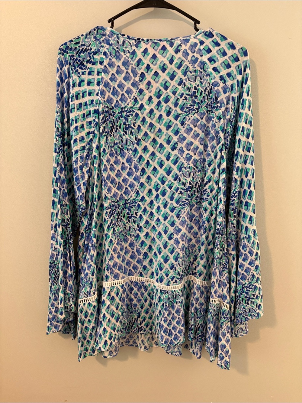 Lilly Pulitzer Blue & Teal Printed Tunic Top - Picture 10 of 12